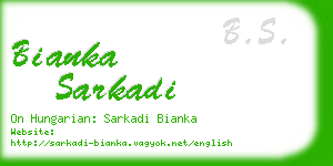 bianka sarkadi business card